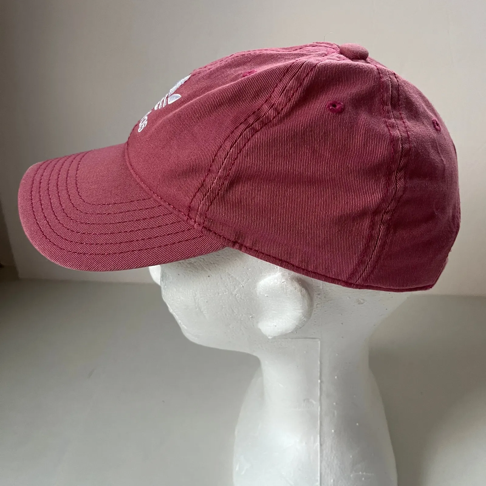 Adidas Trefoil Logo Dad Hat OS  Y2K Festival Sporty Pink Embroider Baseball Cap - Image 3
