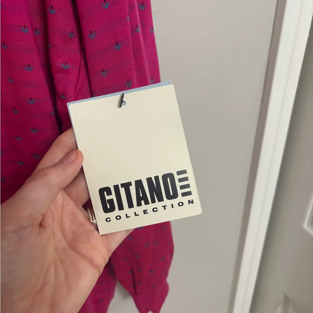 Deadstock 80s Gitano Sweatshirt Cardigan in Pink - Image 5