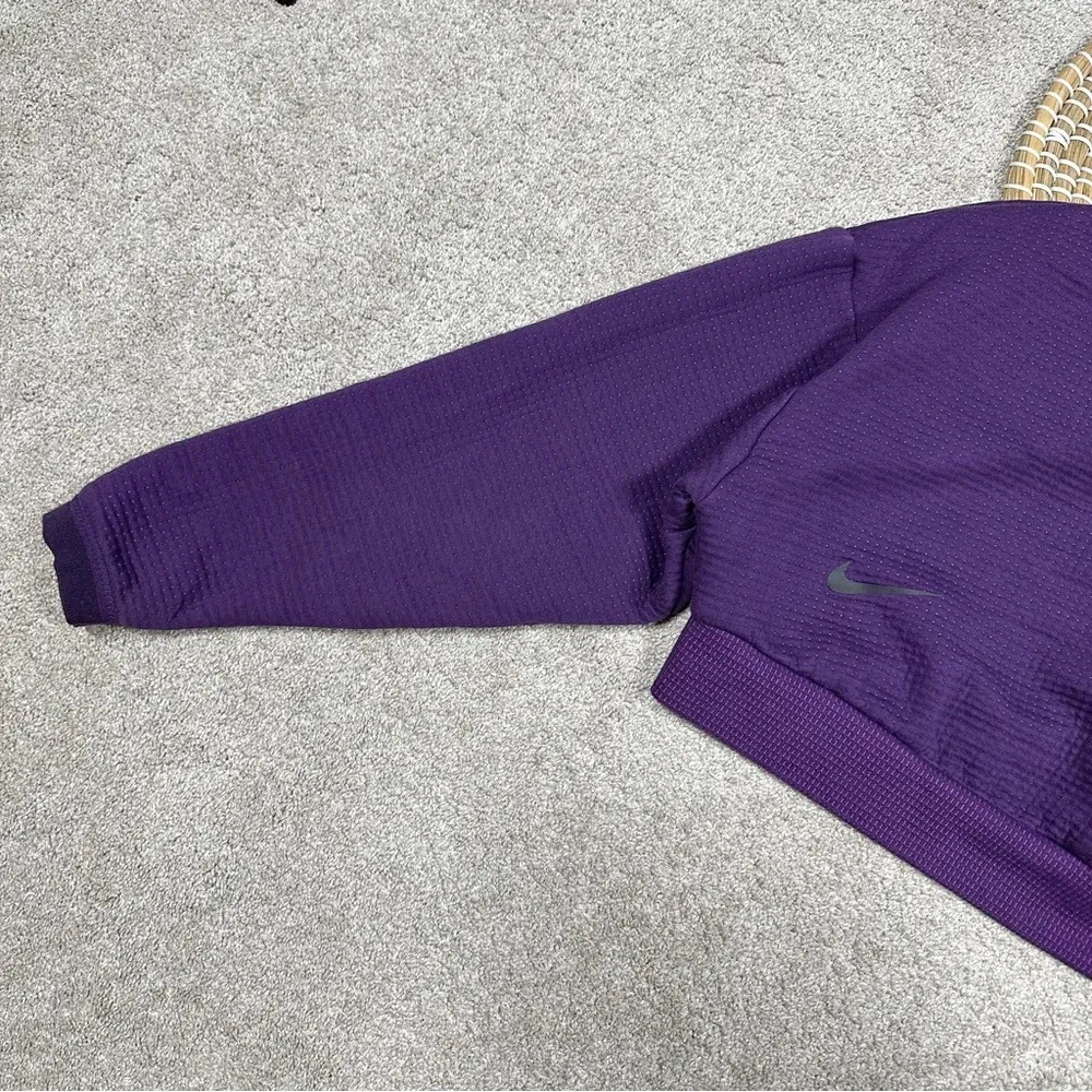 Nike Sportswear City Ready Fleece Cropped Crew Sweatshirt Purple Size SP - Image 11