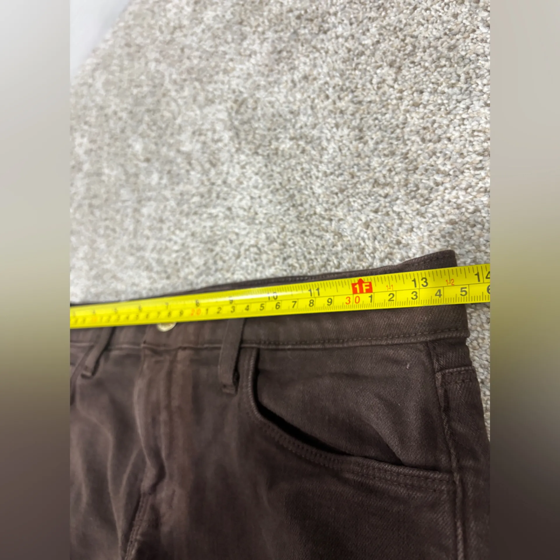 L'AGENCE Mid Rise Raw Hem Jeans Size 24 Cocoa Brown Skinny Brown Jeans - Image 7