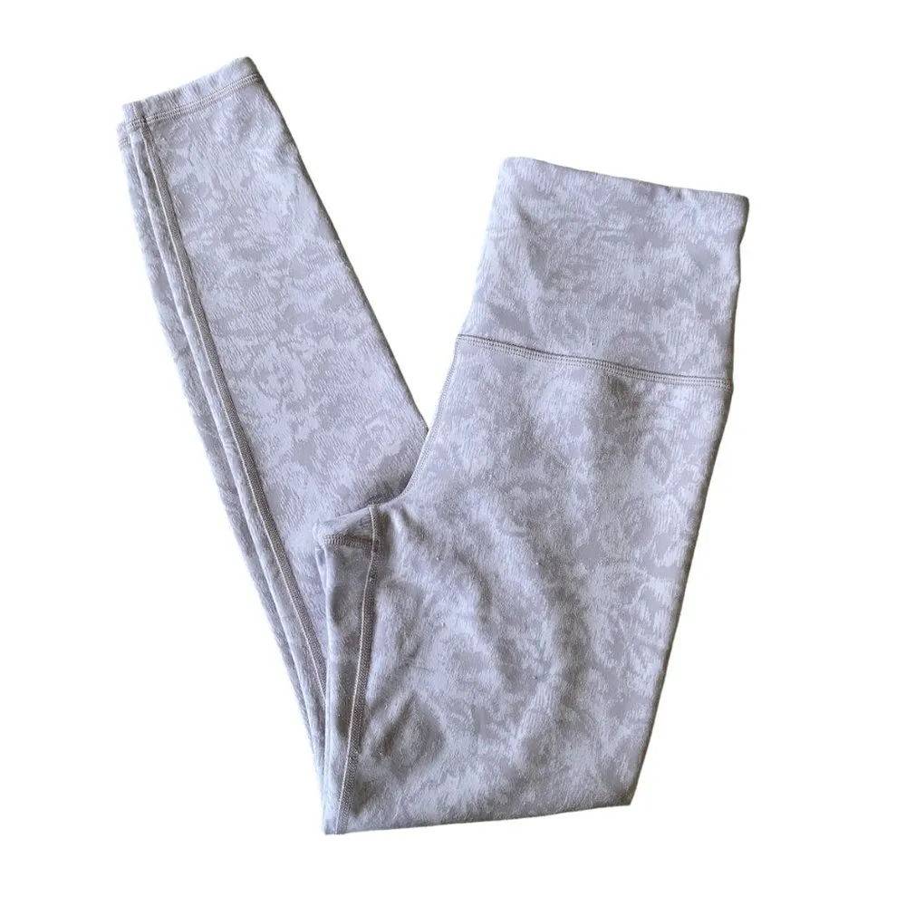 Elation Textured Tight leggings frosted floral women's size small - Image 8