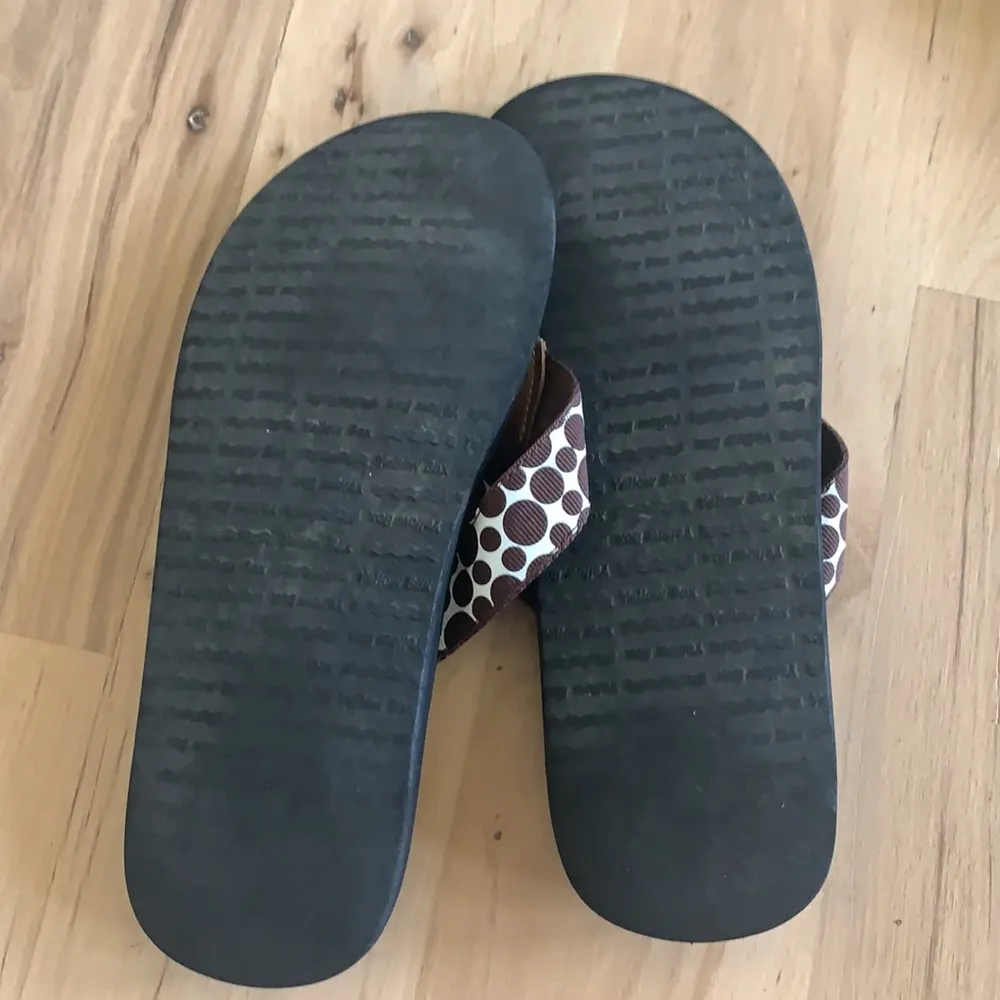 Yellow Box Flip Flops Brown Polka Dot Womens 6 - Image 8