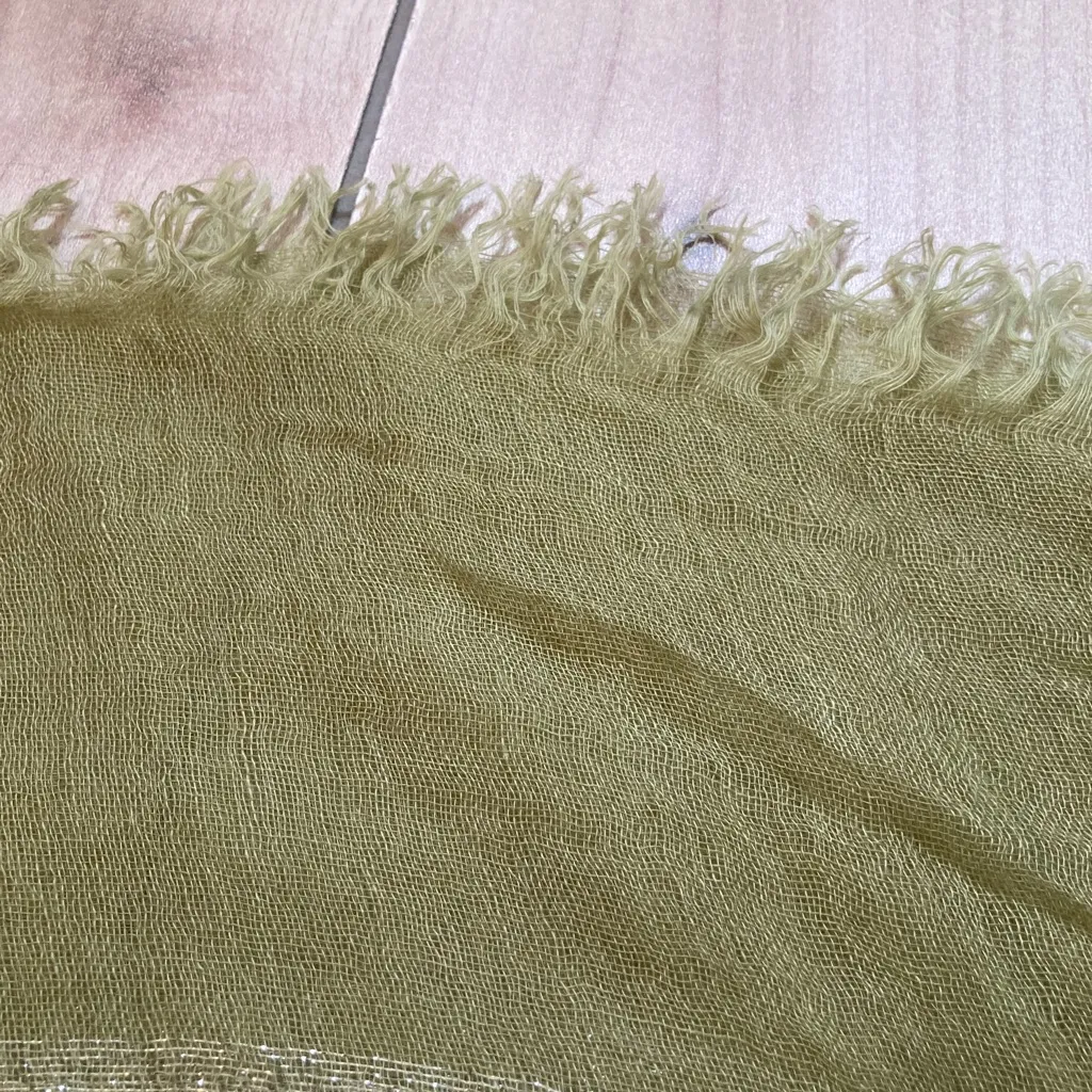 Collection Eighteen Oversized Metallic Light Green Fringe Scarf | 50x50 - Image 2