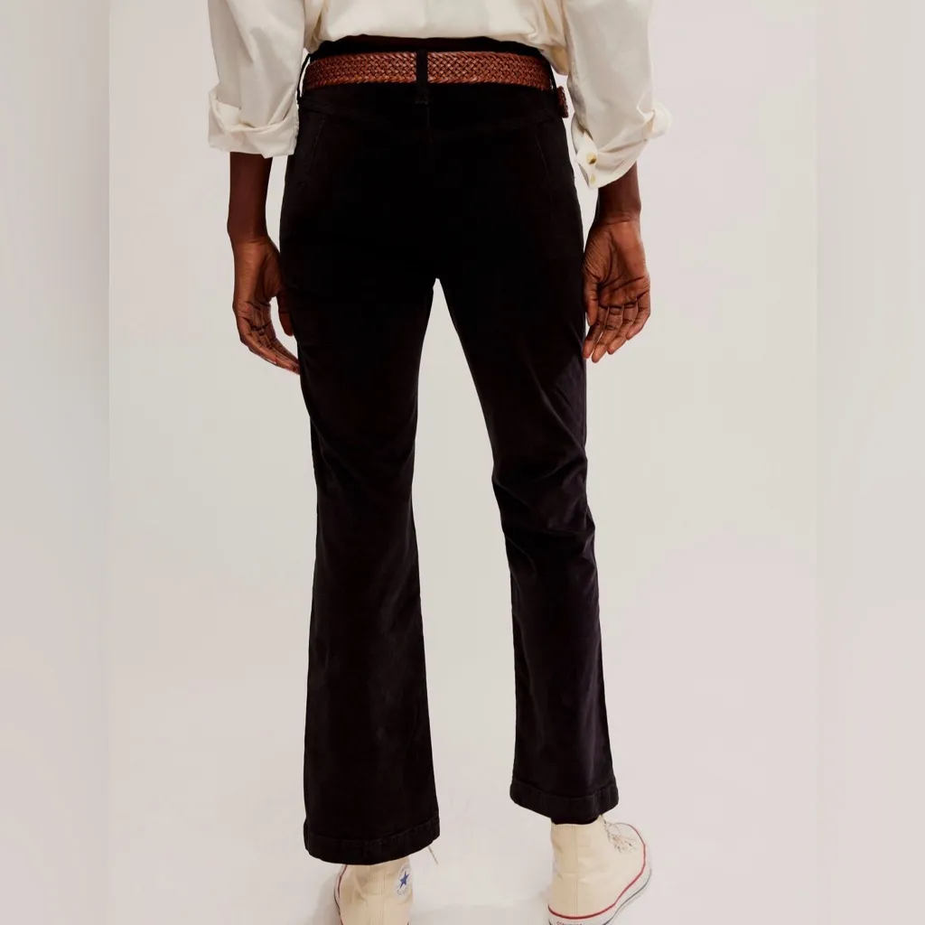 Free people High Time Velvet Kick Flare Pants size 6 NWT - Image 2