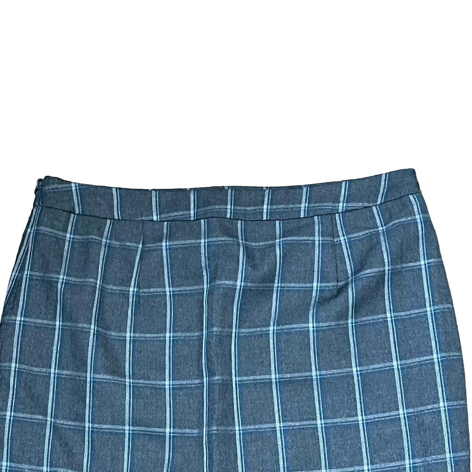 Gap Pencil Skirt Size 6‎ Gray With Green Gray Windowpane Womens Lined 32X16 - Image 2
