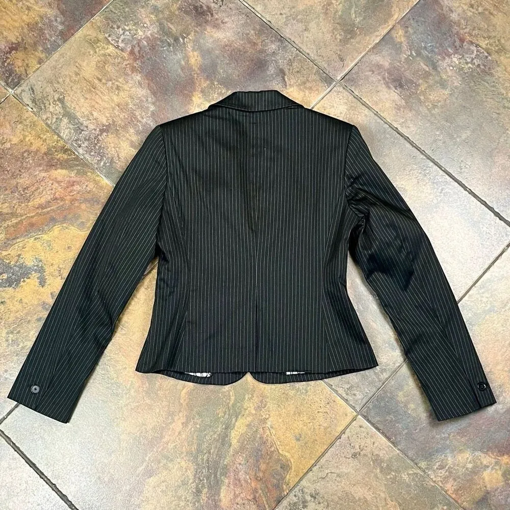 White House Black Market Pinstripe 1 Button Jacket Blazer 8 - Image 7