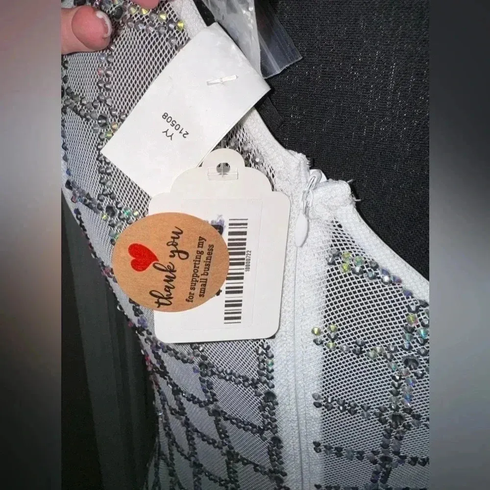 NWT Banjul Bridal Wedding White Event Dress Beaded - Image 8