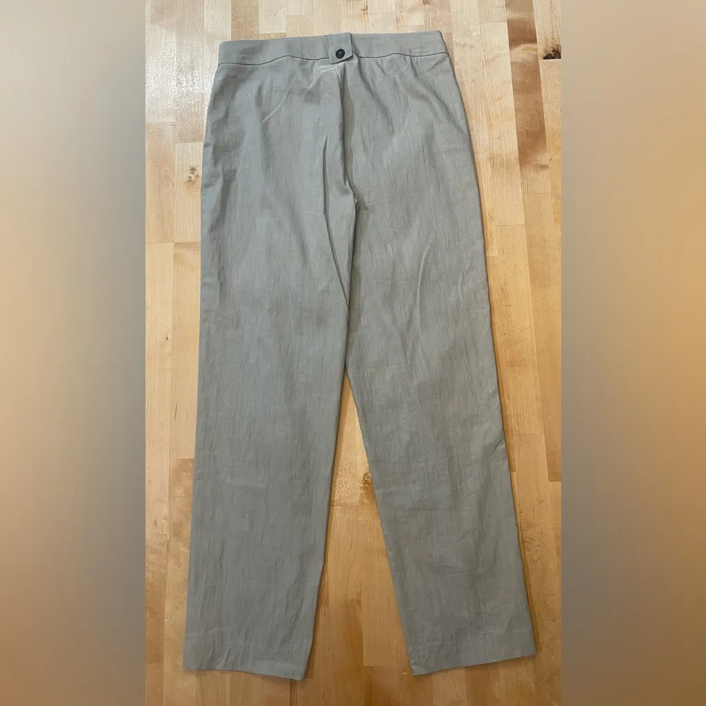 Sarah Pacini Gray Straight Leg Pants Size 2 - Image 2