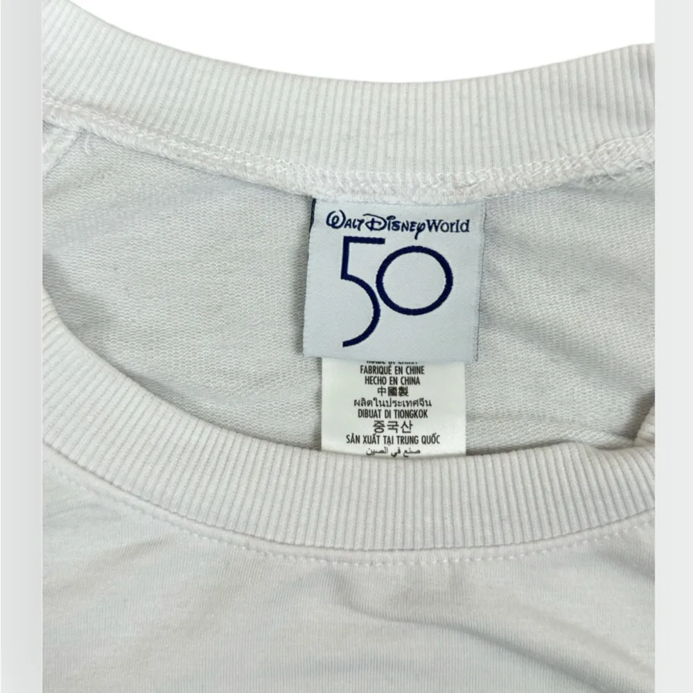 Walt Disney World 50th Anniversary Graphic White Long Sleeve Top XL WDW - Image 3