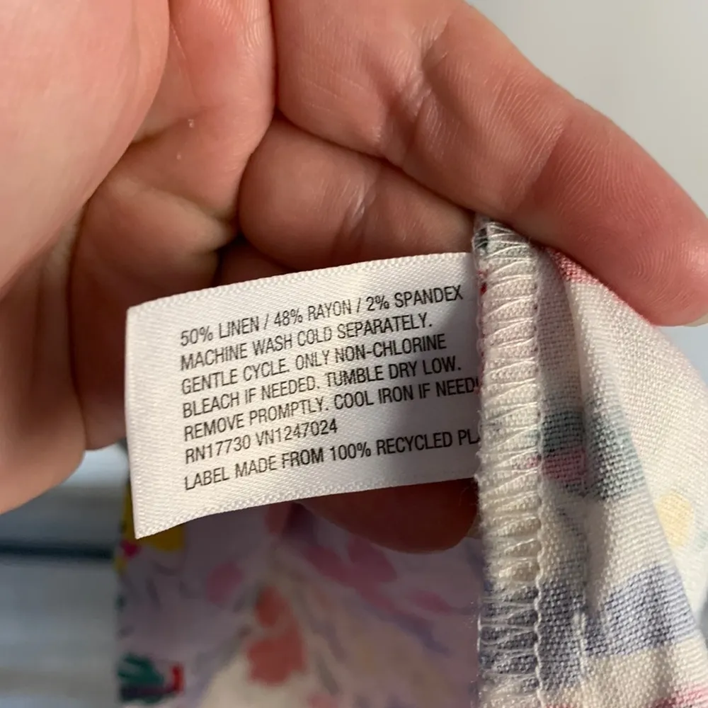 Rixo for Target Cotton & Linen Button Down Dress Size 4 Red - Image 4