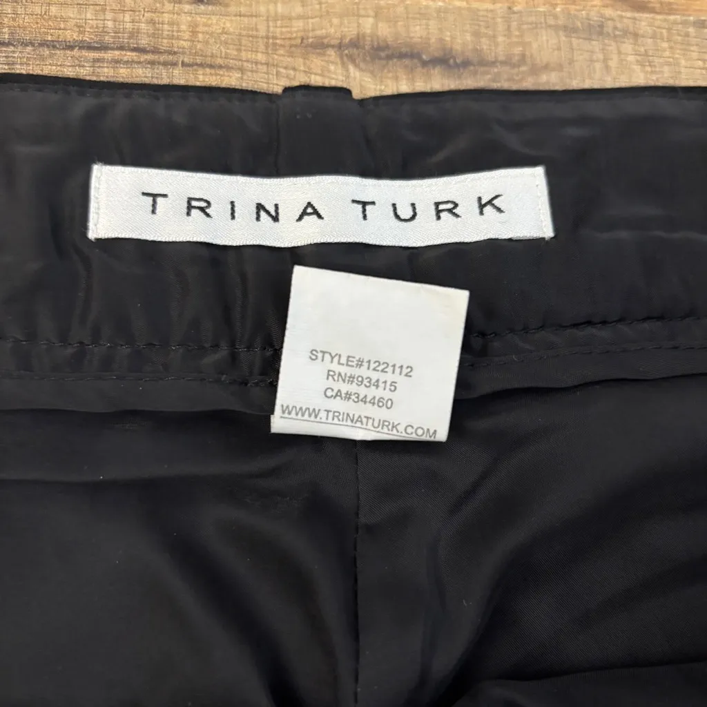 Trina Turk Honey Straight Leg Pants Cropped Black Women’s - Image 7
