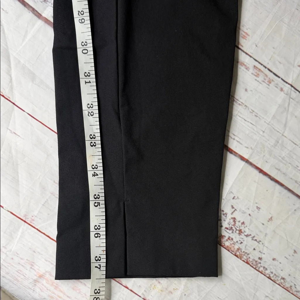 ATHLETA Wander Slim Ankle Pant Black Sz 4 Stretch Back Zip Travel - Image 12