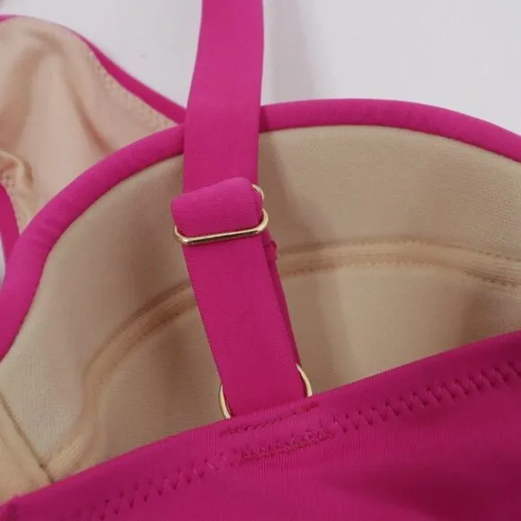 NEW L'Agent‎ by Agent Provocateur Adrina halter cut out swimsuit, pink Pink Size L - Image 9