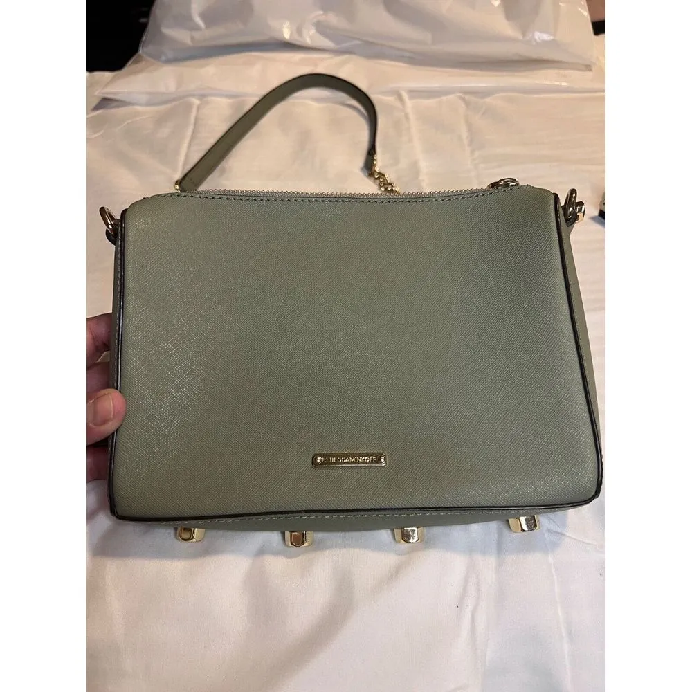 Rebecca Minkoff‎ Avery Crossbody Black Leather Bag 9x6.5x1.5 Detachable Strap - Image 3