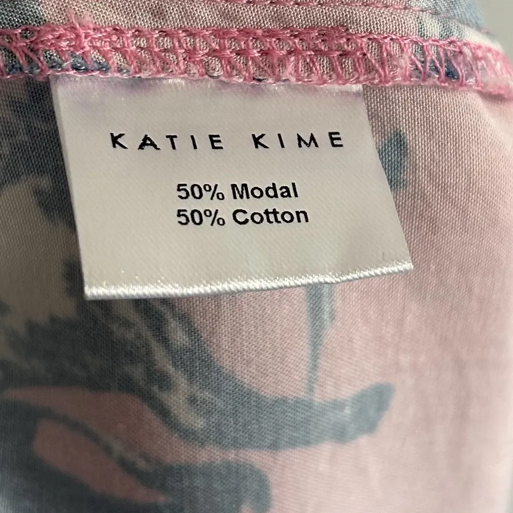 Katie Kime Marfa Toile Pajama Shorts Set Pink Medium Western Cowboy - Image 9