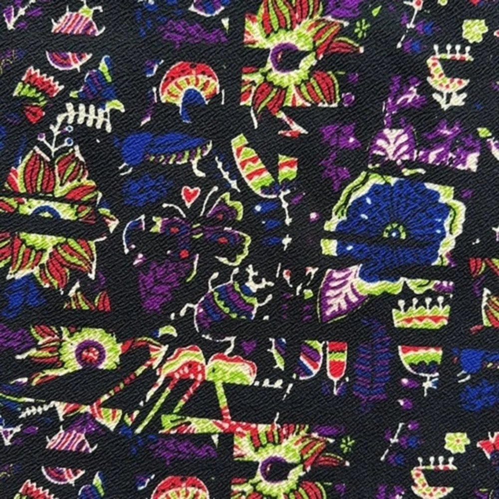 Lularoe Black Cassie Pencil Skirt Dragonflies Floral Size Large EUC #5734 - Image 2