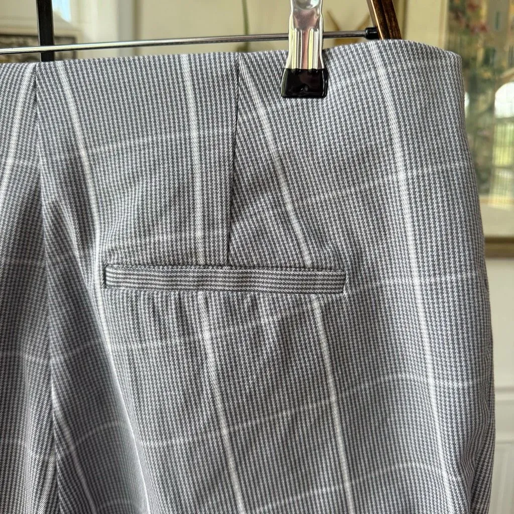 A New Day Glenn Plaid Grey Side Zip Taper Pants 14 - Image 6