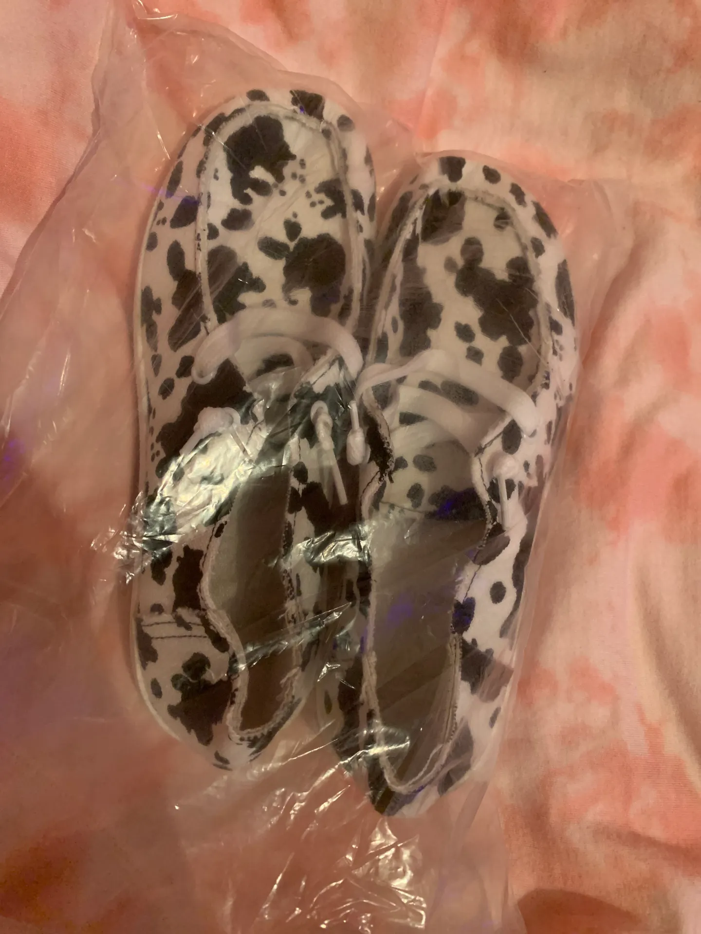 7.5 Cow Print Shoes Black - Image 3