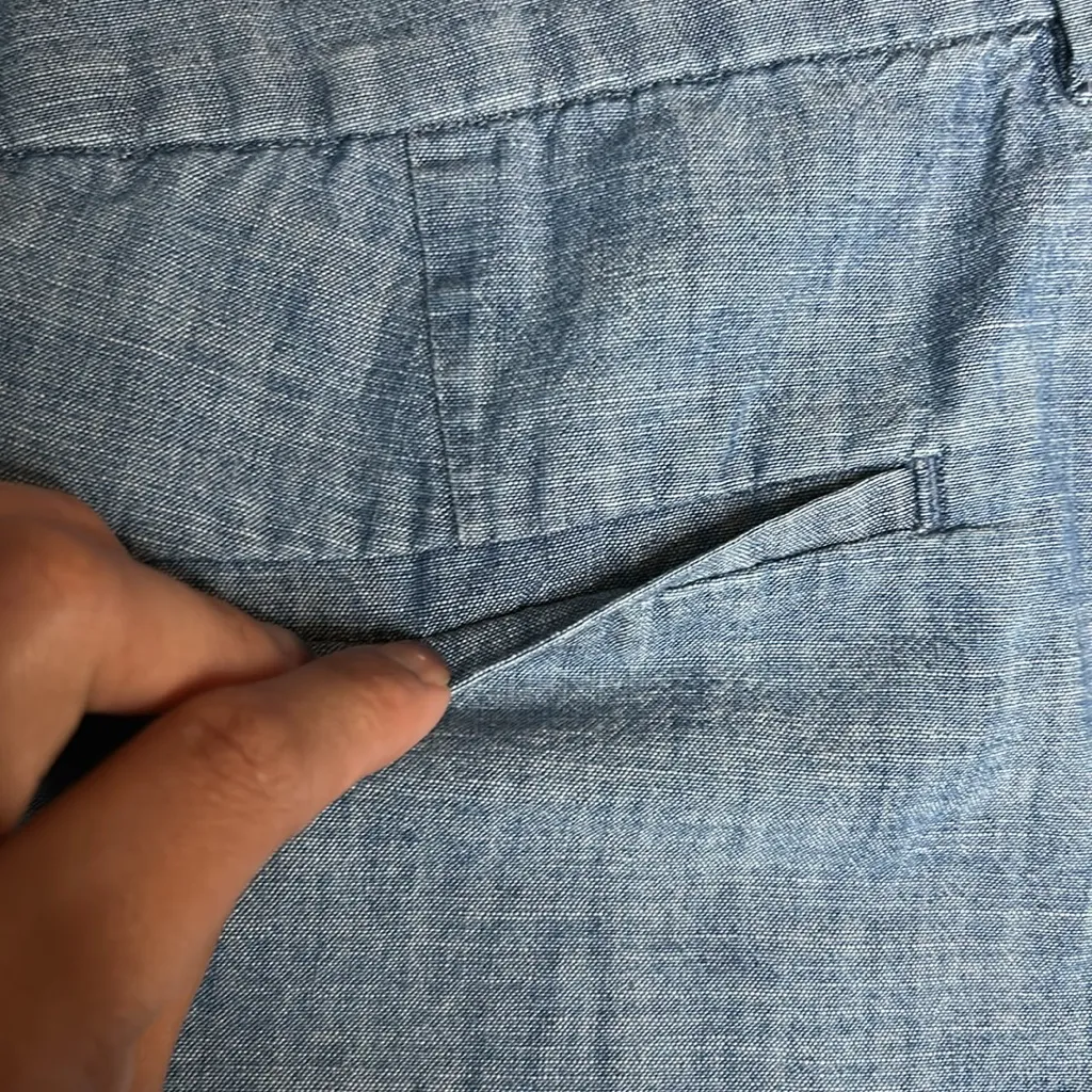 J.Crew Chambray Shorts - Scalloped Hem | Size 4 |Lightweight & Feminine - Image 3