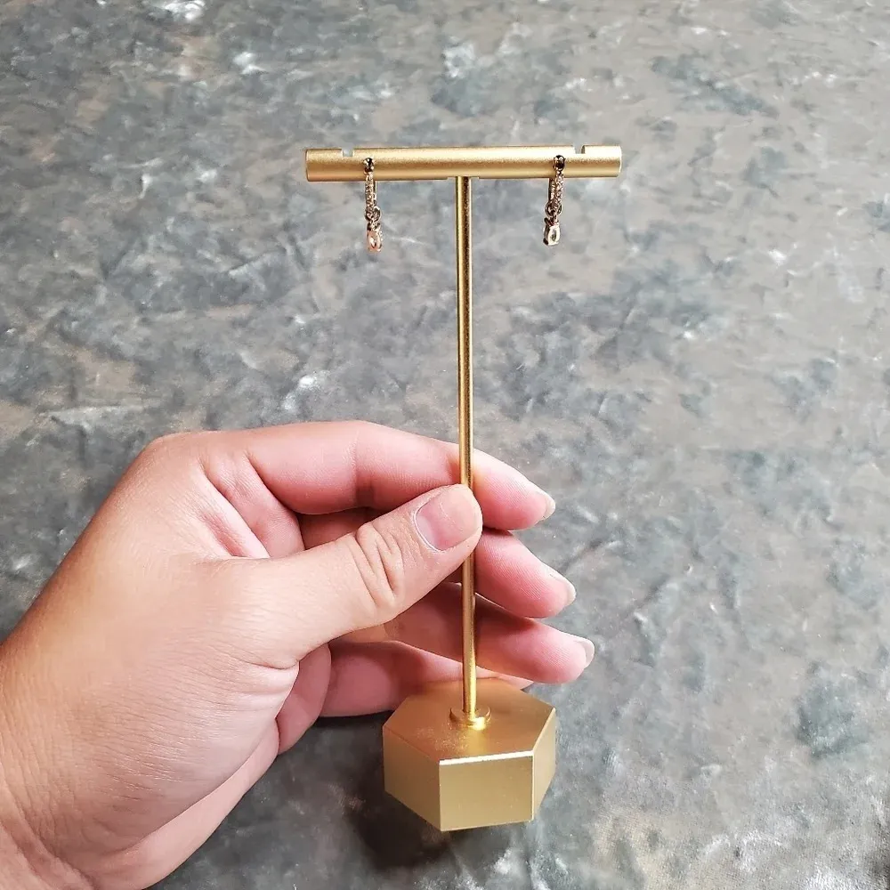 Gold Metal Earring T Bar Stand - Image 3