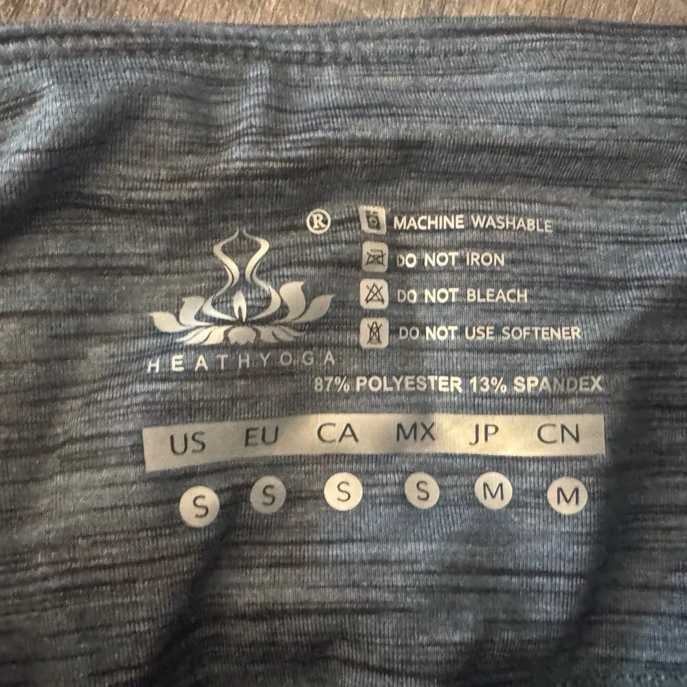 NWT Heathyoga Biker Shorts Women Tummy Control 5" Workout Shorts Women small Blue - Image 6