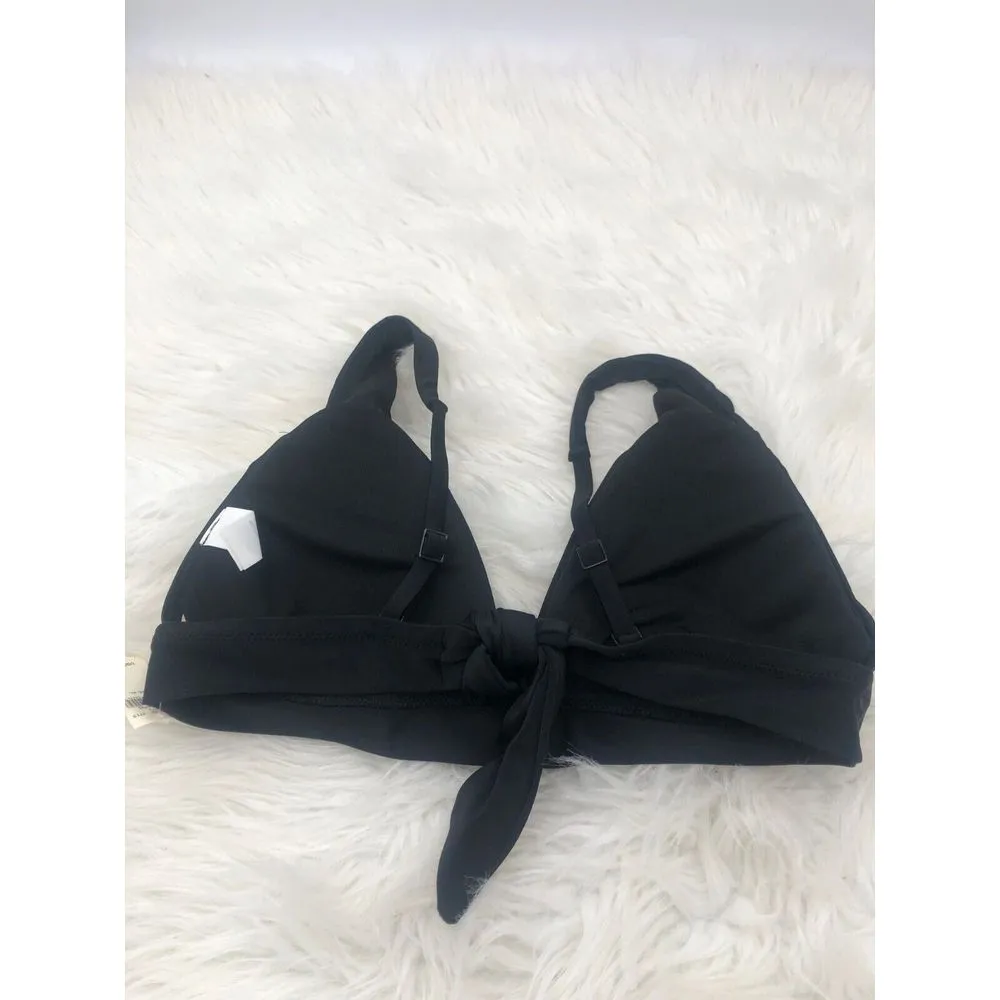 Aerie Womens Shade & Shore Bow Front Bralette‎ Bikini Top Black Size XL NWT - Image 7