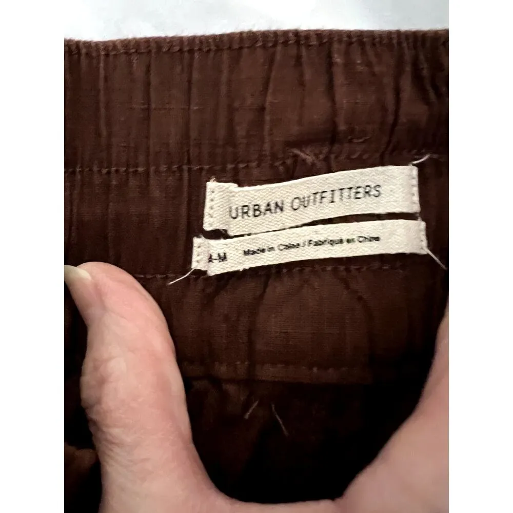 Urban Outfitters womens size M pants brown high-waist cropped - Image 6
