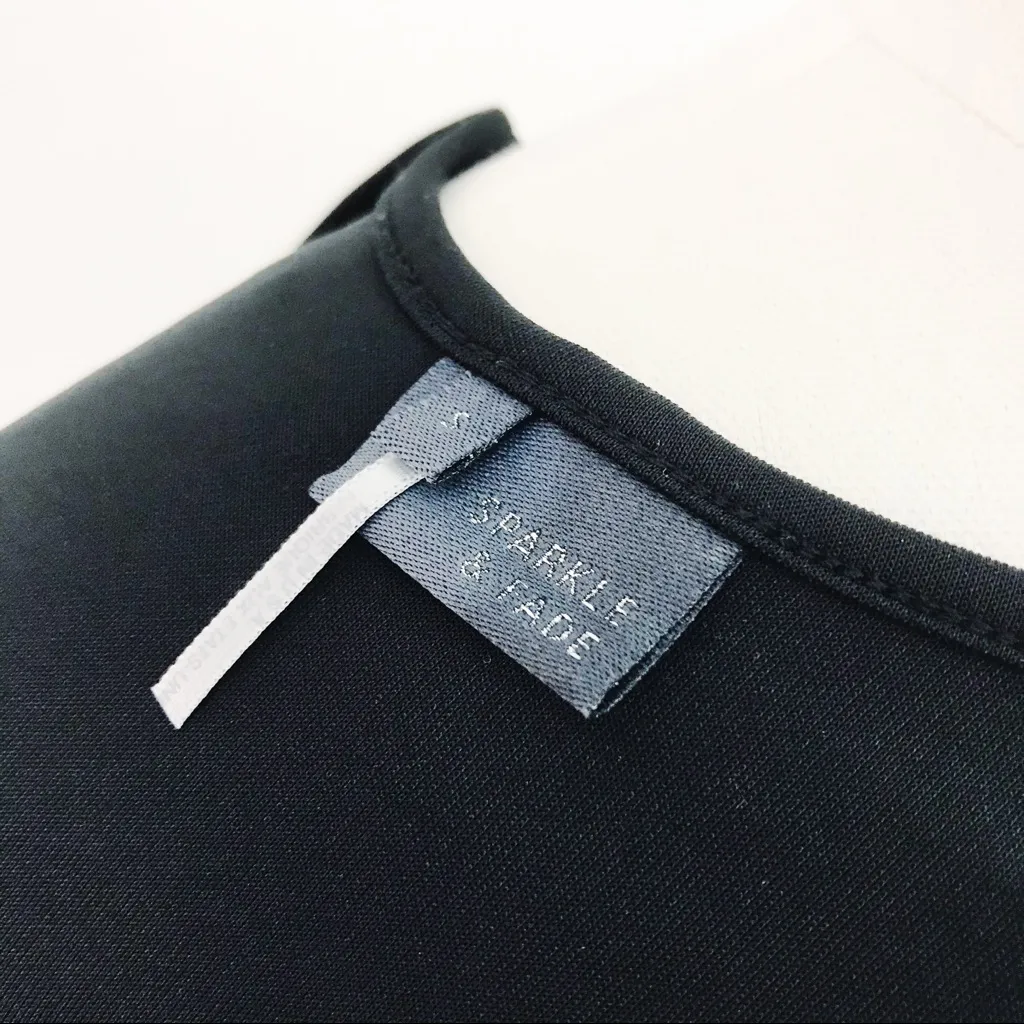 UO Sparkle & Fade Laser-Cut Crop Top in Black | Size S - Image 10