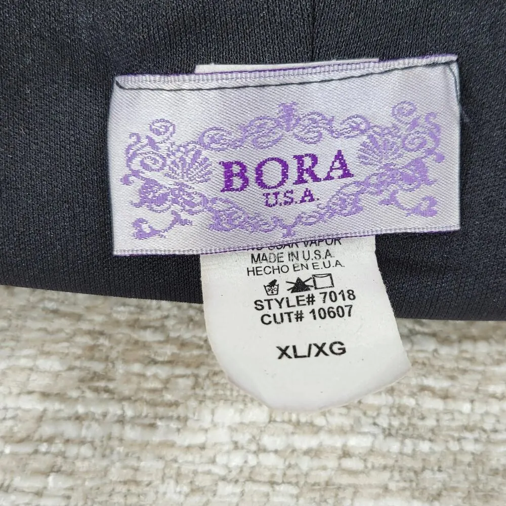 VTG Bora Prom Dress XL Black Bling Accent Sheer Layer Fairy Goth Evening Gown - Image 2