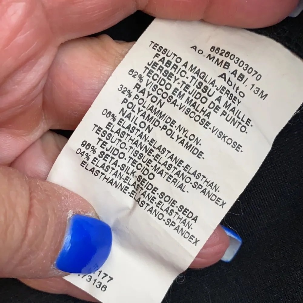 MaxMara Studio Black Ponte Silk Sleeve Shift Dress - Image 8