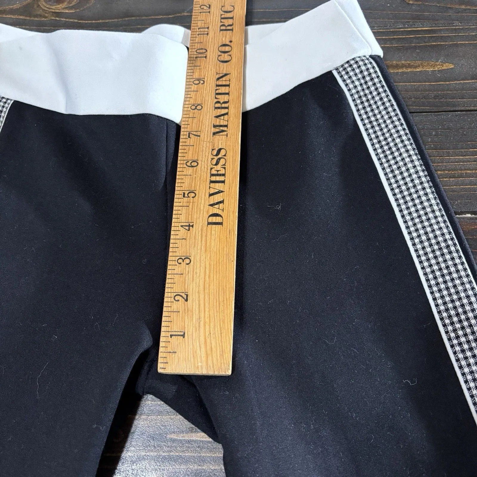 Zara Trafaluc Collection Legging Women's Black Side White Stripe Ponte Size M - Image 16