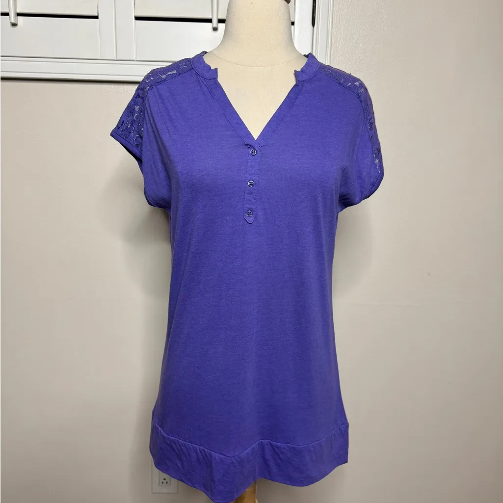 Canyon River Blues Women's Purple Too with Lace Insets Blouse - Image 2