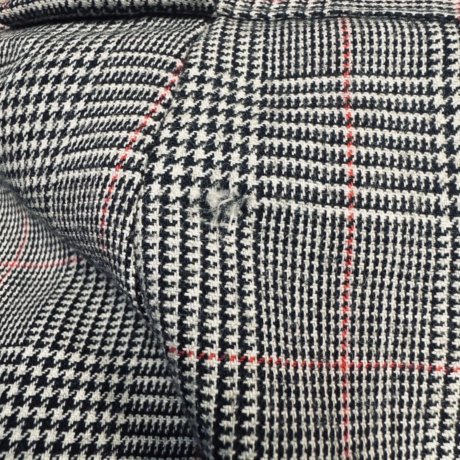 Savannah Vintage Womens Pants 12 Plaid Wool Pleated High Rise Academia 90s Black - Image 8