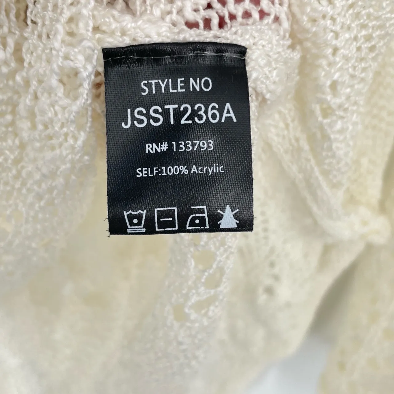 POL Women's Ivory Textured Loose Knit High Low Hem‎ Pullover Sweater Size Medium - Image 9