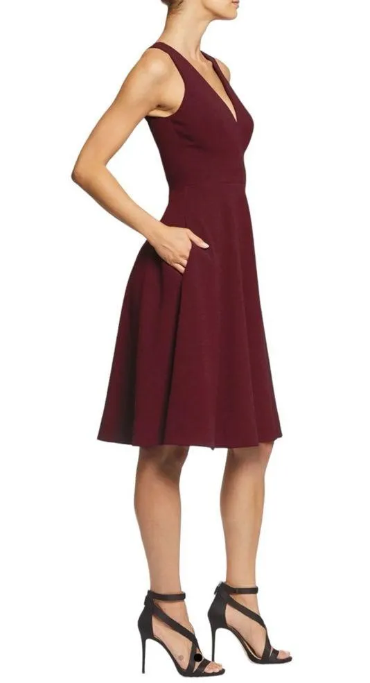 Dress The Population Catalina Dress in Burgundy Small - Image 2