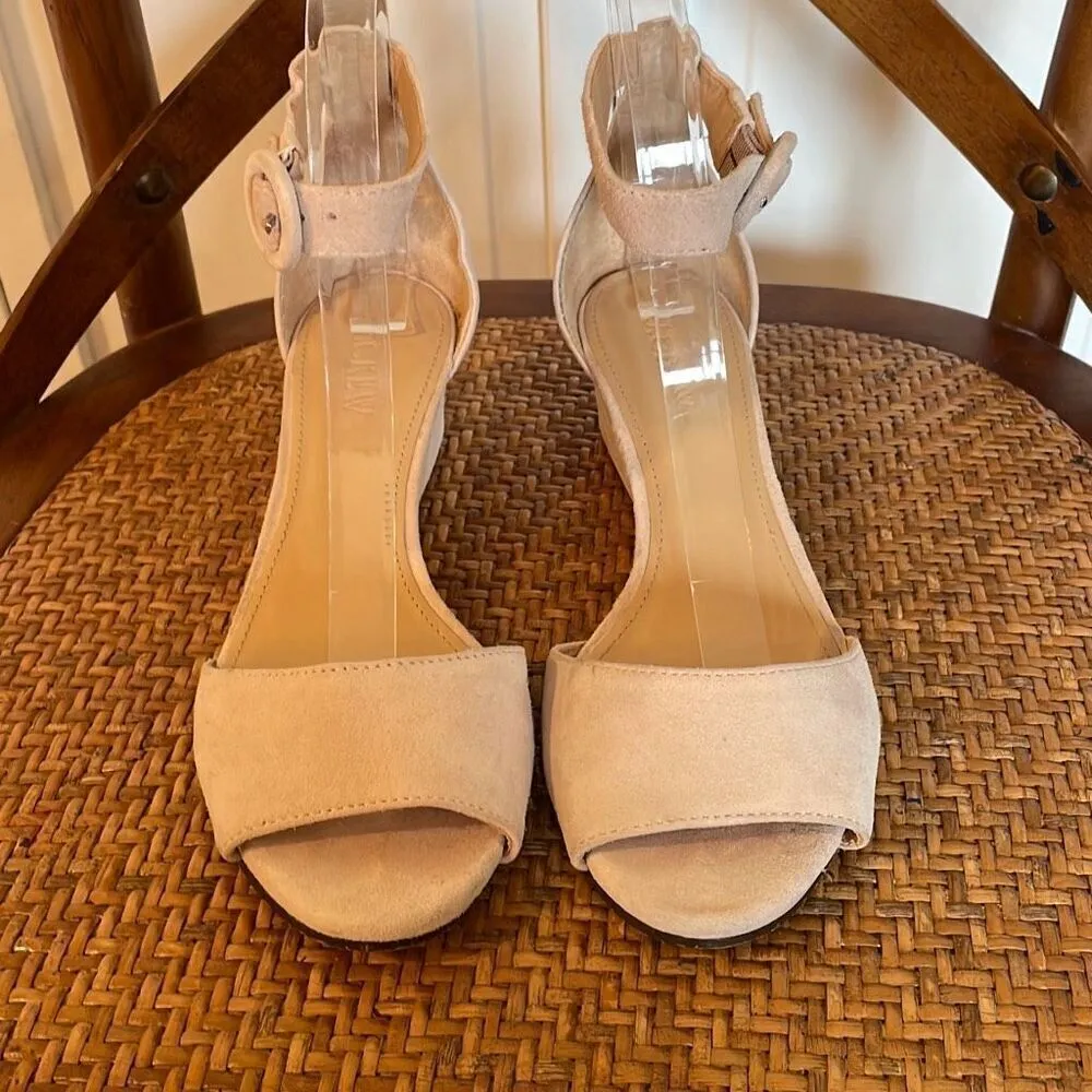 J.Crew blush pink suede wedge sandals size 6 - Image 4