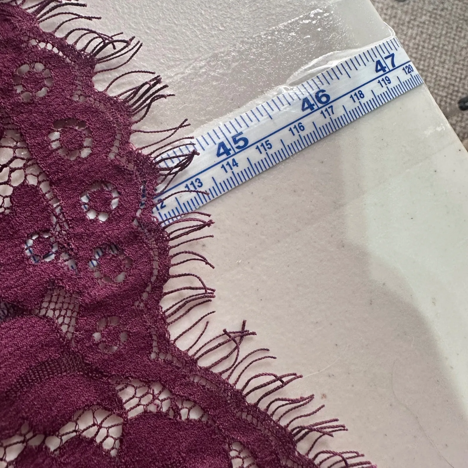 Lovers + Friends Burgundy Lace Strappy Back Midi Dress Skylight Dress Size S - Image 16