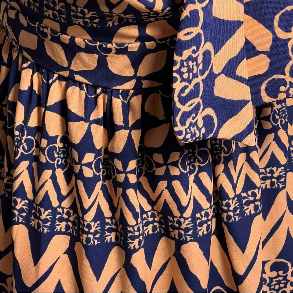 PRIMI STRAPLESS DRESS small short lined blue orange - Image 8