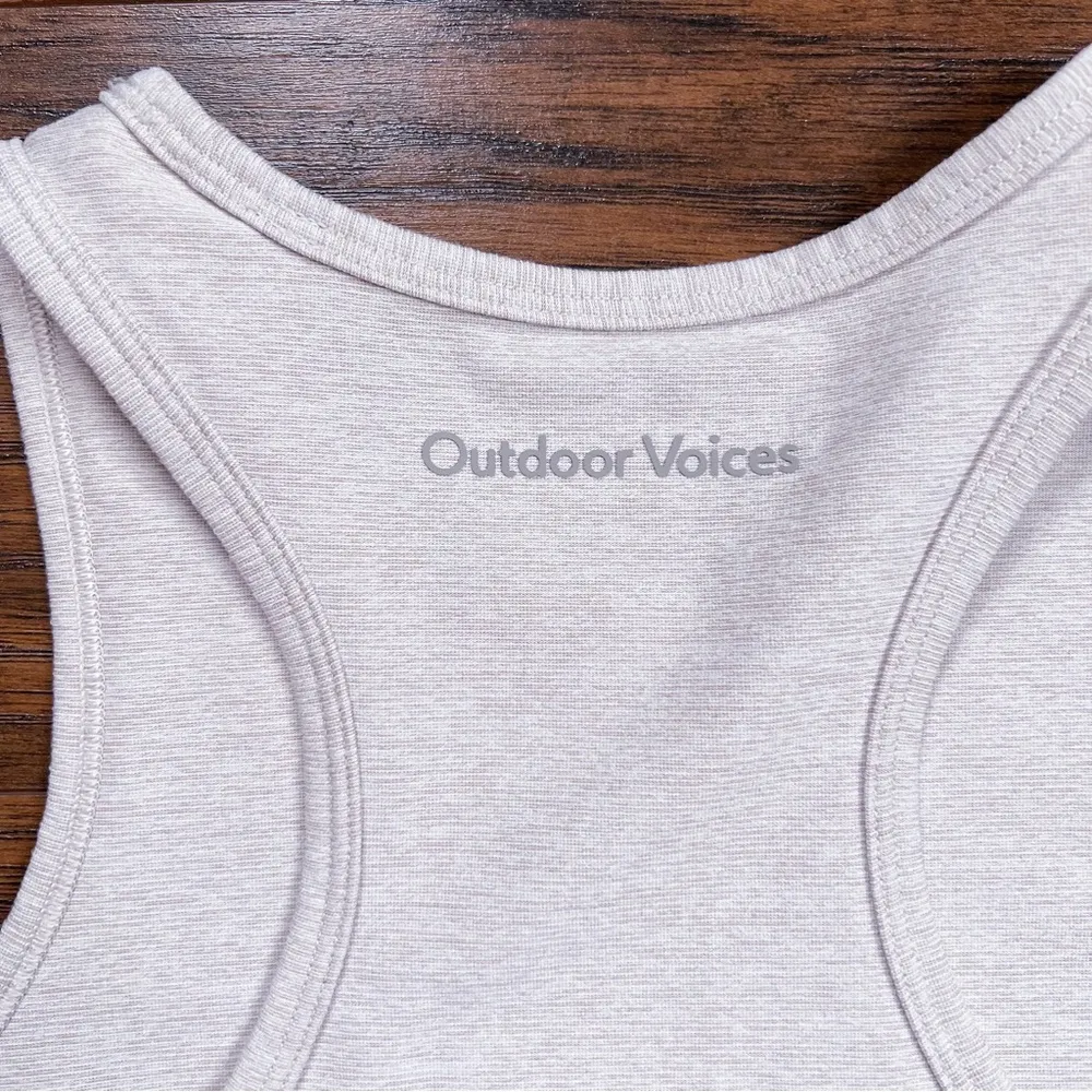 Outdoor Voices • Athena Crop Top sports bra Oatmeal beige tan tank - Image 8