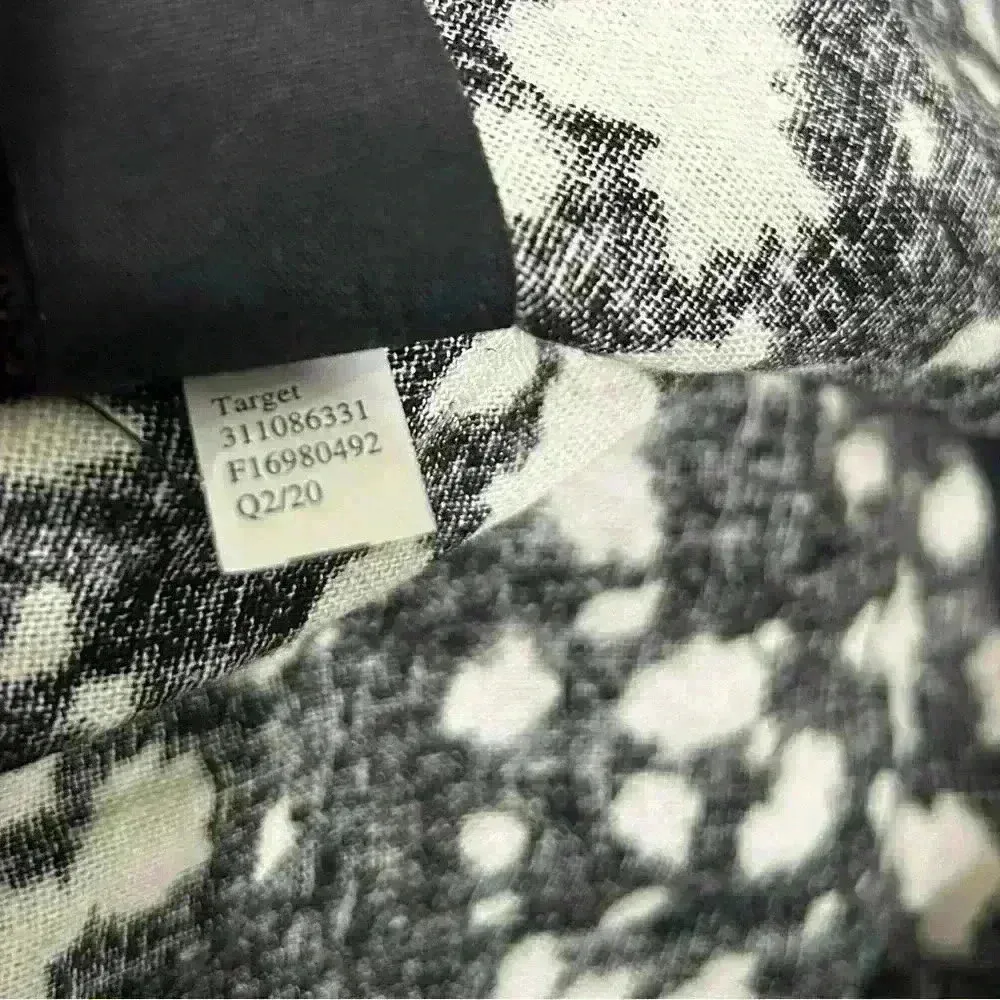 NWT Who What Wear Ruffle High Neck Short Sleeve Black White Shift Dress Size S - Image 11