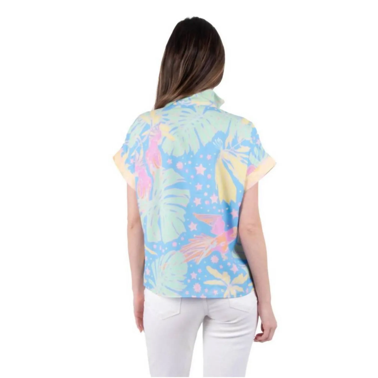 Emily McCarthy Parrot Party‎ Poppy Pullover NWT size large Blue - Image 2