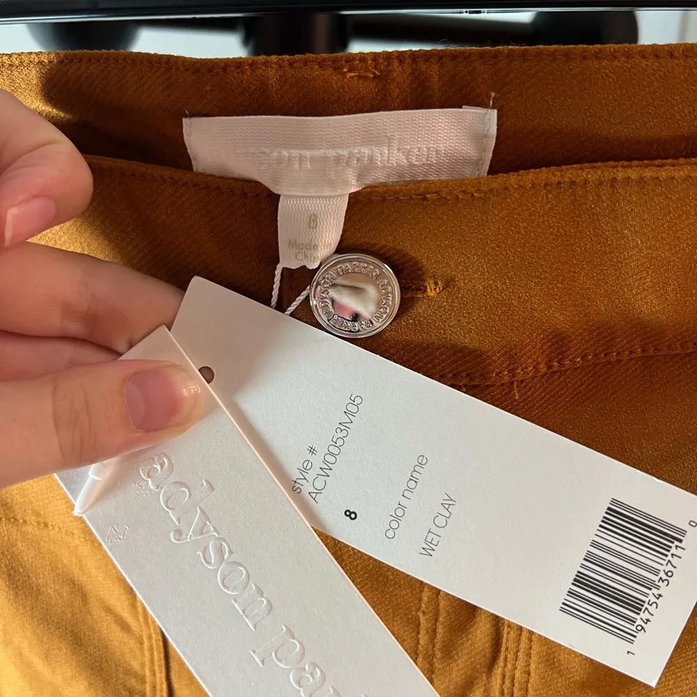 Adyson Parker NEW Patch Pocket Collette Rust Orange Ankle Crop Pant Size 8 Fall - Image 4