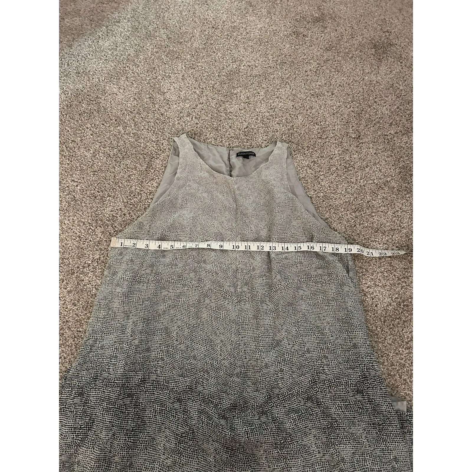 Eileen Fisher‎  100% Silk Shift Dress Sleeveless Lined Trapeze A Line XL - Image 5