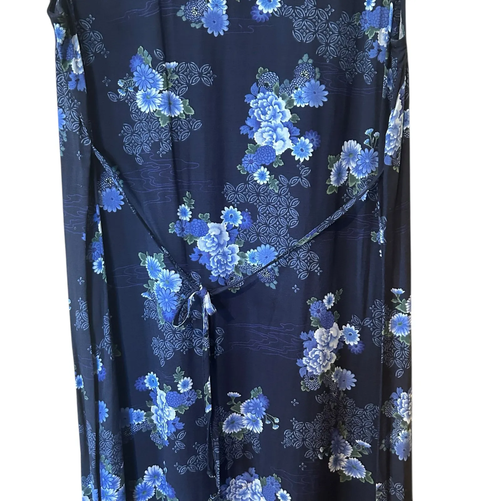 Vtg R&K Originals 80'S Dress W/ Tunic Linen Blend Set/2 Boho SZ 14 Boho Y2K Blue - Image 11