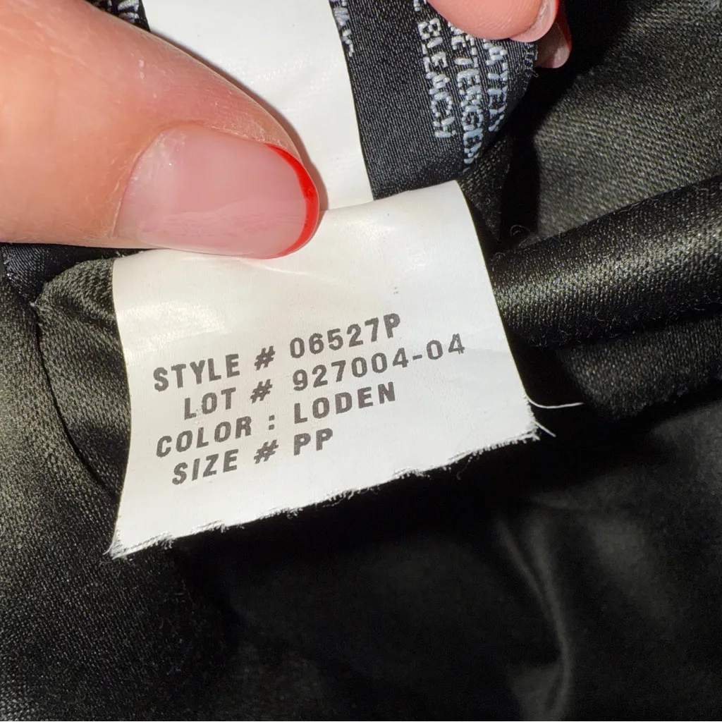 DKNY Womens Olive Double-Breasted Trench Coat Size PP - Image 10