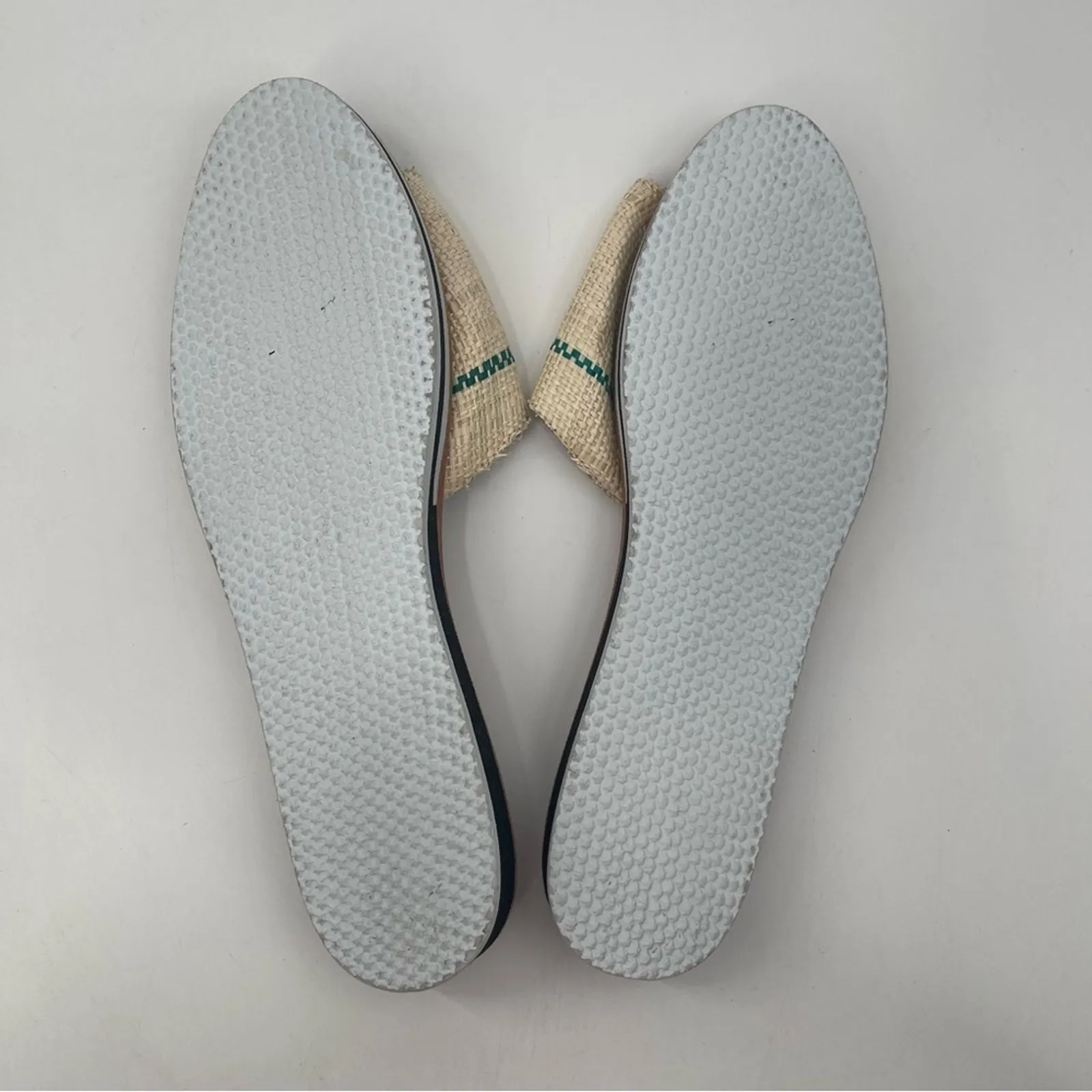 RACHEL COMEY Sandal Flats Plaid Raffia Weave Natural Woven Summer Peru Size 10.5 - Image 12