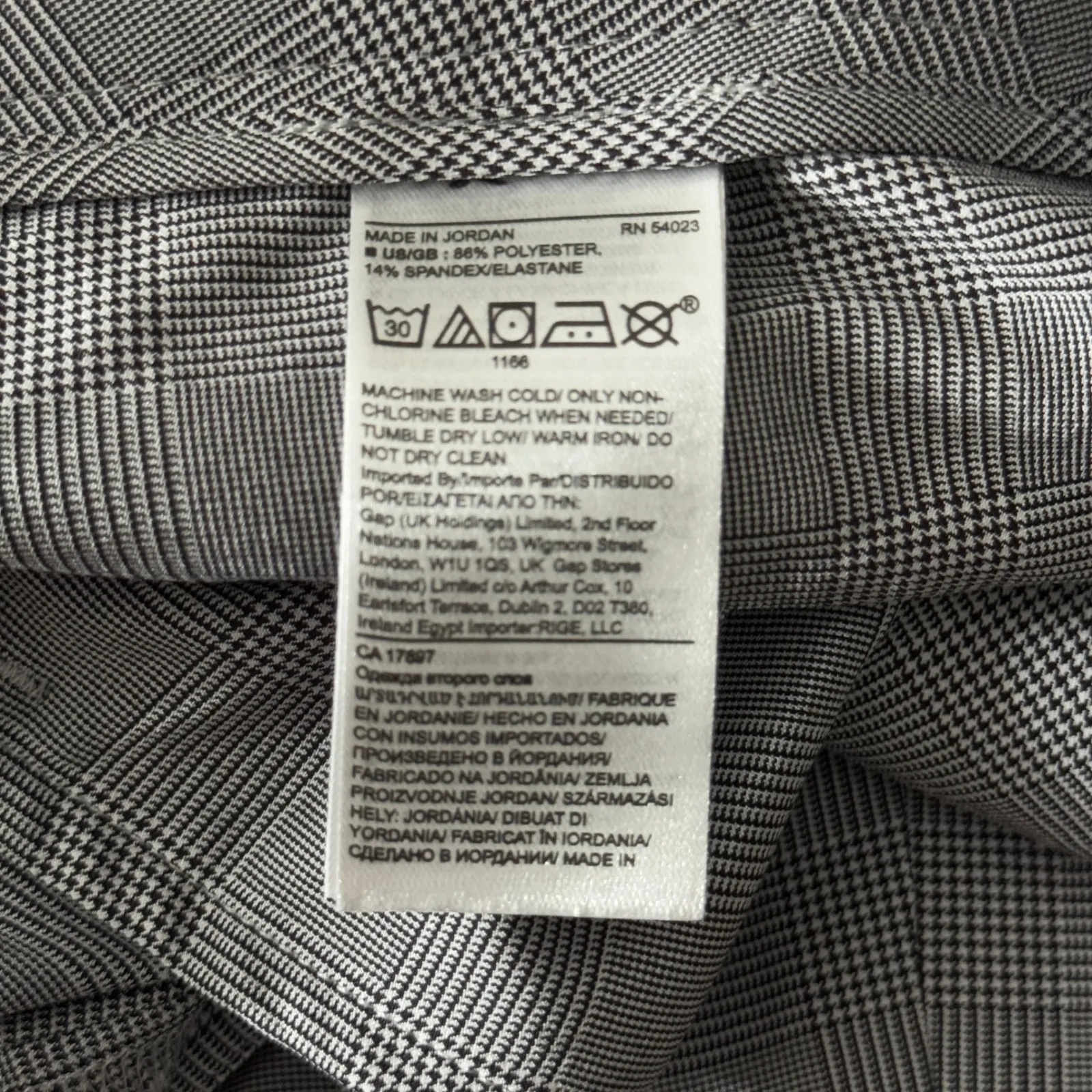 Banana Republic Pants‎ Womens 14 Gray Plaid Trousers Ankle Career Pants Preppy - Image 8