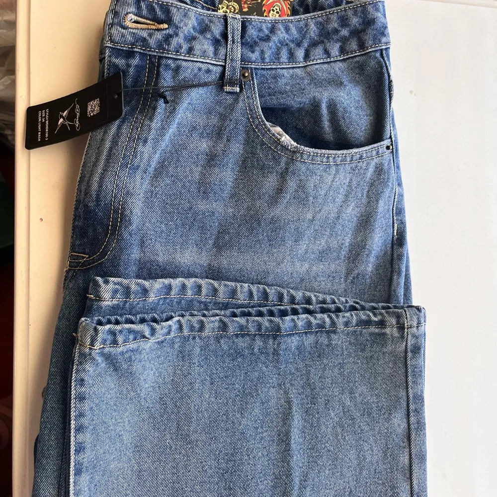 ✨ NWT Ed Hardy "Multi Tattoo" Wide Leg Jeans - Iconic Y2K Statement Denim! ✨ - Image 9