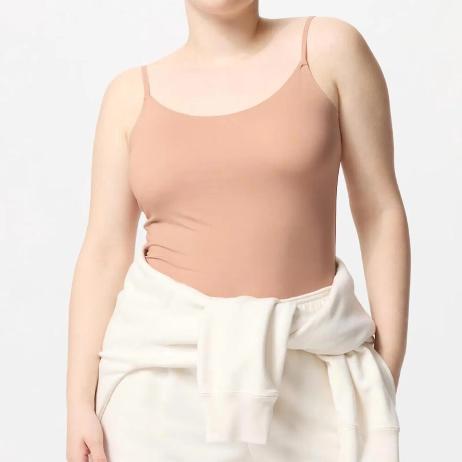 Uniqlo AIRism Camisole Top Sleeveless Cami NWT Brown - Image 3