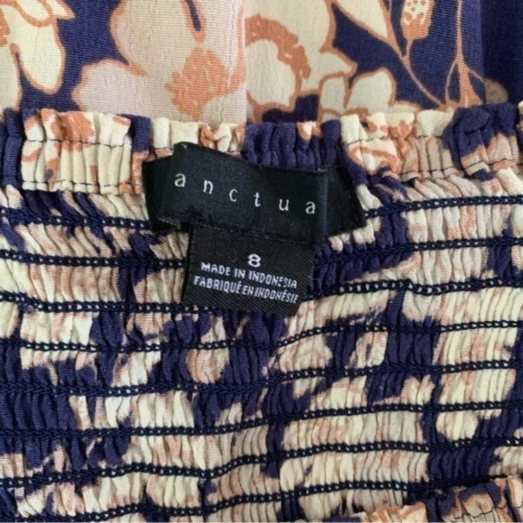 Sanctuary Smocked Floral Long Sleeve Mini‎ Dress Boho Cottagecore Aesthetic 8 - Image 5